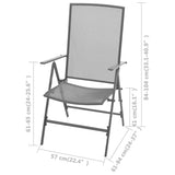 Stackable Garden Chairs 2 Pcs Steel