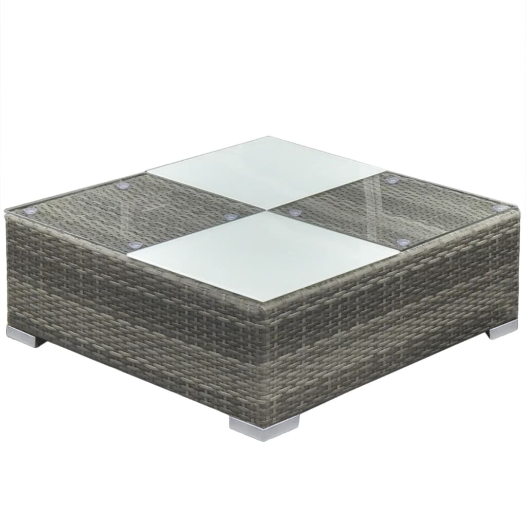 5 Piece Garden Lounge Set With Cushions Poly Rattan