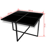 9 Piece Outdoor Dining Set With Cushions Poly Rattan Black