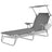 Sun Lounger With Canopy Steel