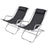 Reclining Deck Chairs 2 Pcs Steel