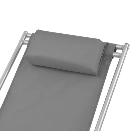 Reclining Deck Chairs 2 Pcs Steel