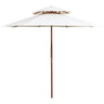 Double Decker Garden Parasol With Wooden Pole 270 Cm