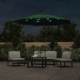 Hanging Garden Parasol With Led Lighting Metal Pole