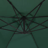 Hanging Garden Parasol With Led Lighting Metal Pole