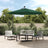 Hanging Garden Parasol With Led Lighting Metal Pole