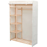Wardrobe Fabric And Pinewood 110X40X170 Cm