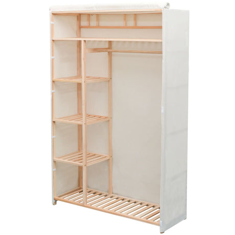 Wardrobe Fabric And Pinewood 110X40X170 Cm
