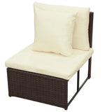 8 Piece Garden Lounge Set With Cushions Poly Rattan