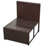 8 Piece Garden Lounge Set With Cushions Poly Rattan