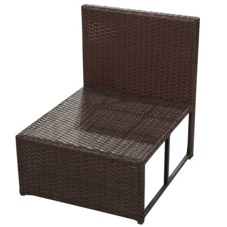 8 Piece Garden Lounge Set With Cushions Poly Rattan
