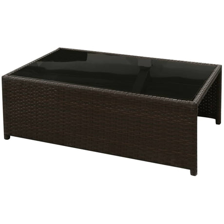 8 Piece Garden Lounge Set With Cushions Poly Rattan