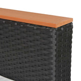 4 Piece Garden Lounge Set With Cushions Poly Rattan Black