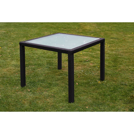 5 Piece Outdoor Dining Set With Cushions Poly Rattan