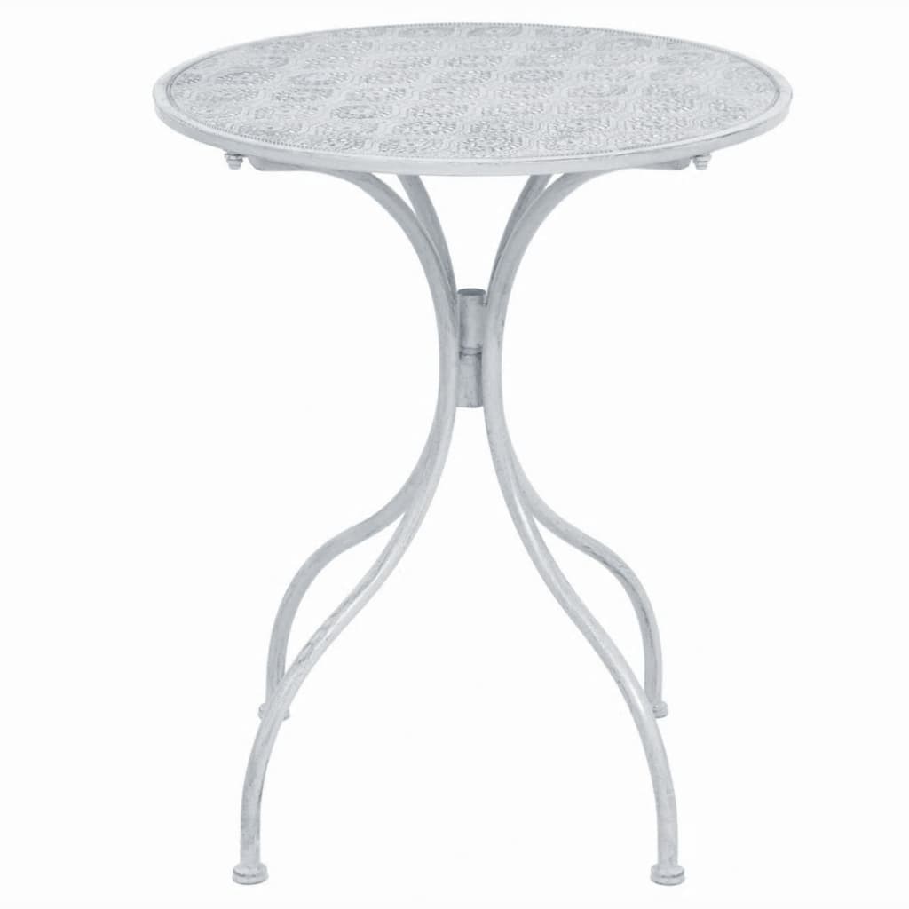 3 Piece Bistro Set Steel Greyish