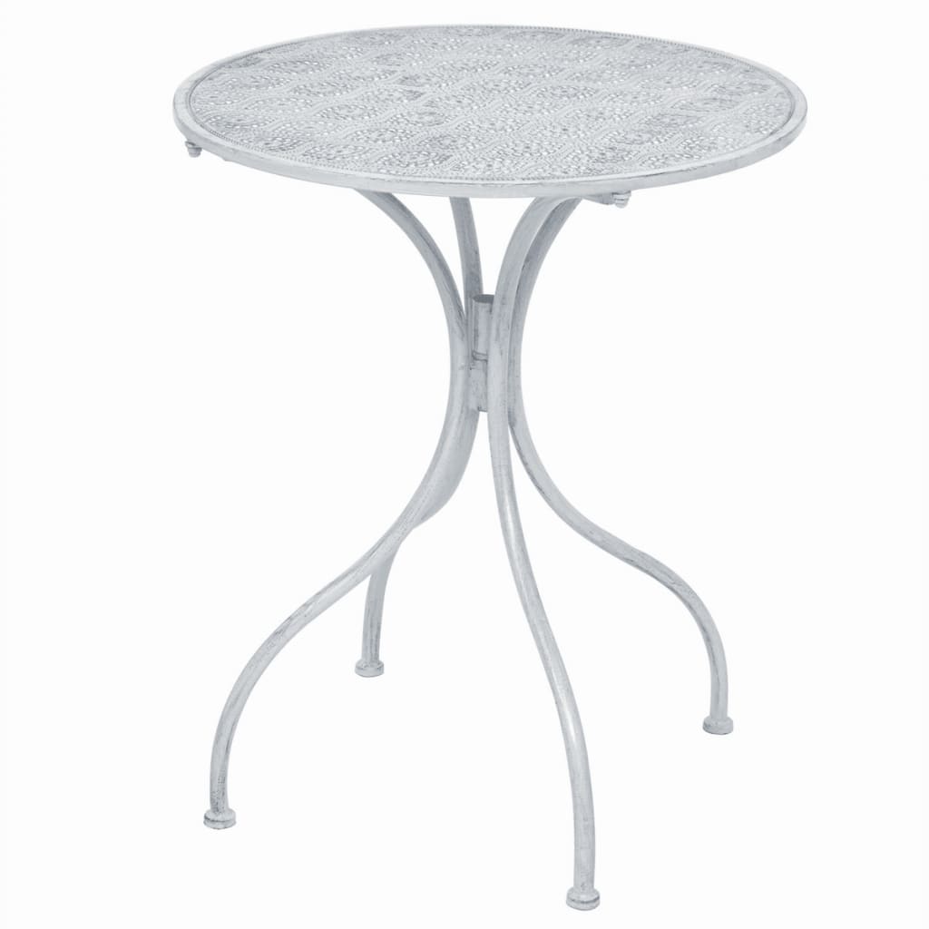 3 Piece Bistro Set Steel Greyish