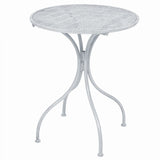 3 Piece Bistro Set Steel Greyish