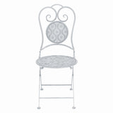 3 Piece Bistro Set Steel Greyish
