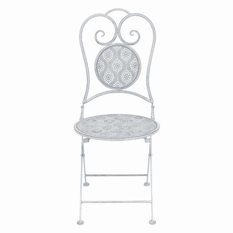 3 Piece Bistro Set Steel Greyish