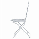 3 Piece Bistro Set Steel Greyish