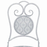 3 Piece Bistro Set Steel Greyish
