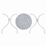 3 Piece Bistro Set Steel Greyish