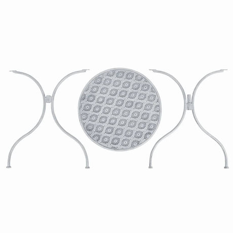 3 Piece Bistro Set Steel Greyish