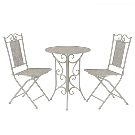 3 Piece Bistro Set Steel