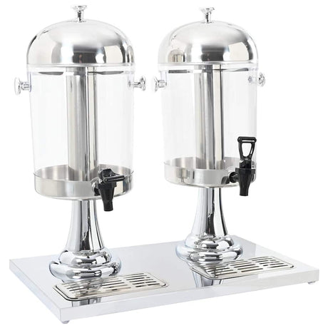 Double Juice Dispenser Stainless Steel 2 X 8 L