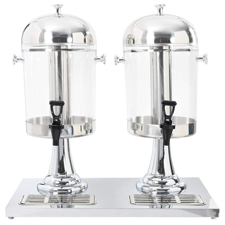 Double Juice Dispenser Stainless Steel 2 X 8 L