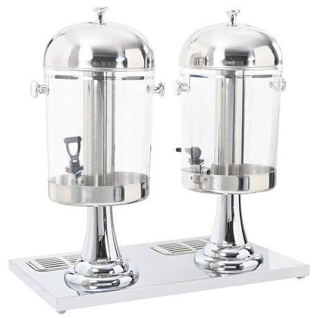 Double Juice Dispenser Stainless Steel 2 X 8 L