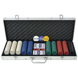 Poker Set With 500 Chips Aluminium