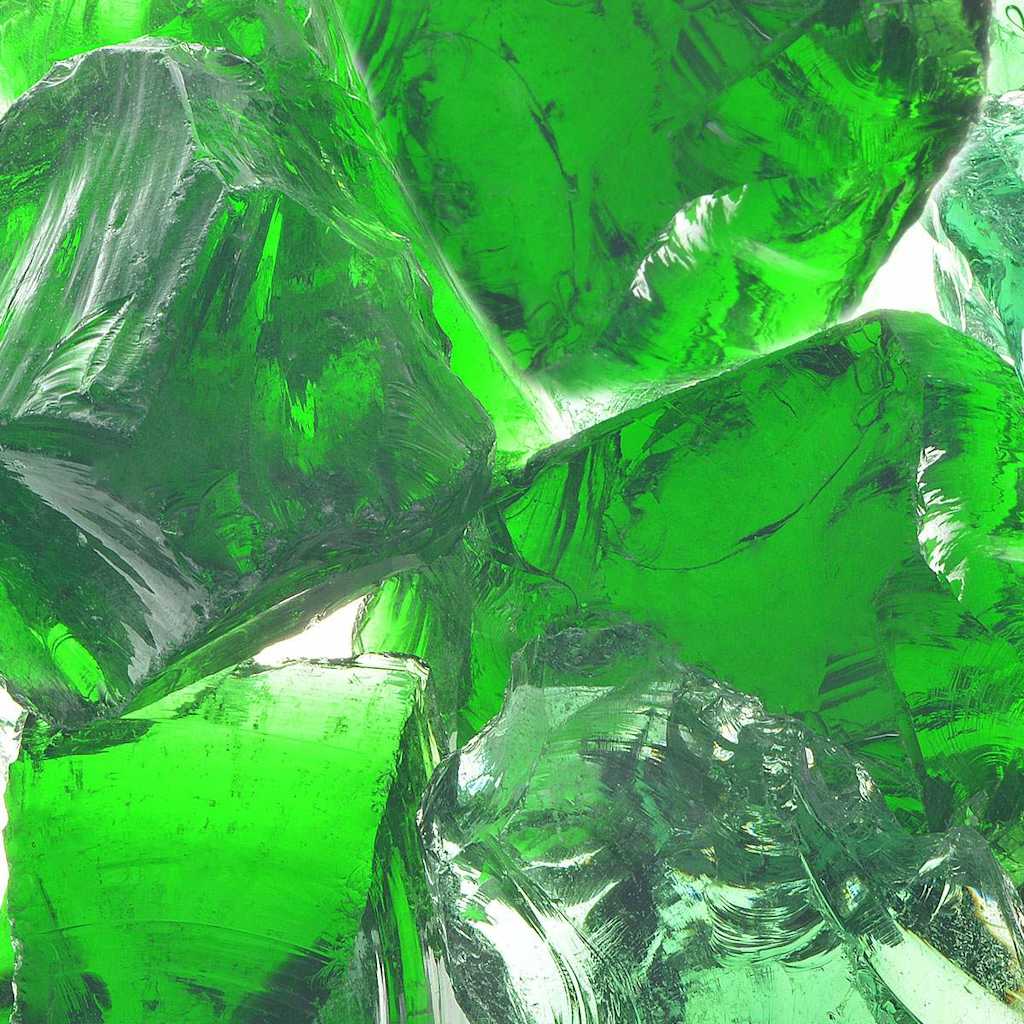 Gabion Rocks Glass Green 60-120 Mm 25 Kg