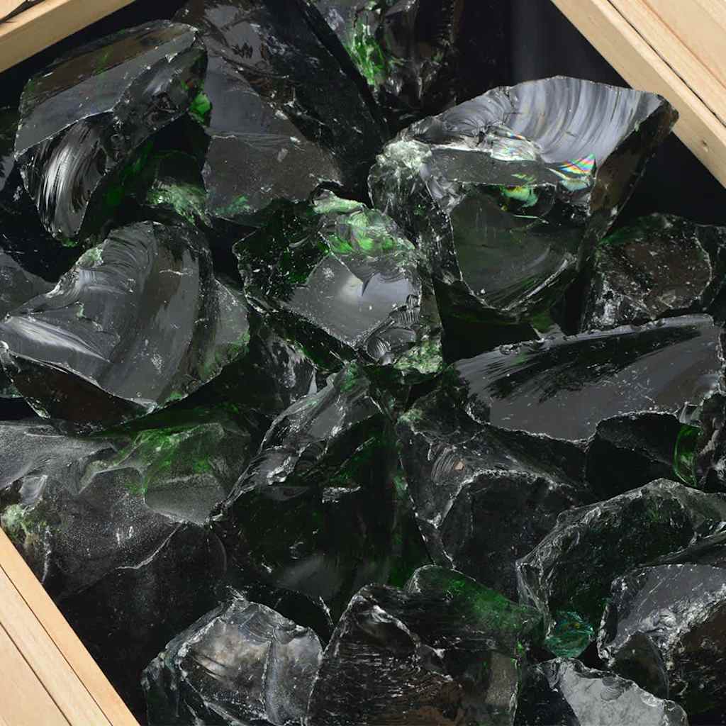 Gabion Rocks Glass Green 60-120 Mm 25 Kg