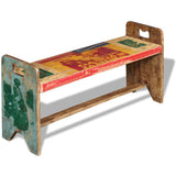 Cola Bench Solid Reclaimed Wood 100X30X50 Cm