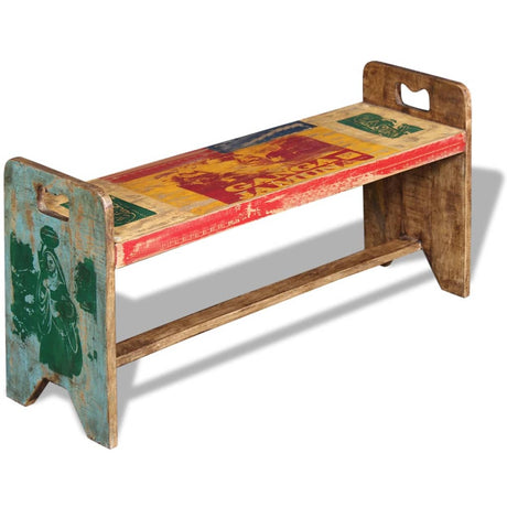 Cola Bench Solid Reclaimed Wood 100X30X50 Cm