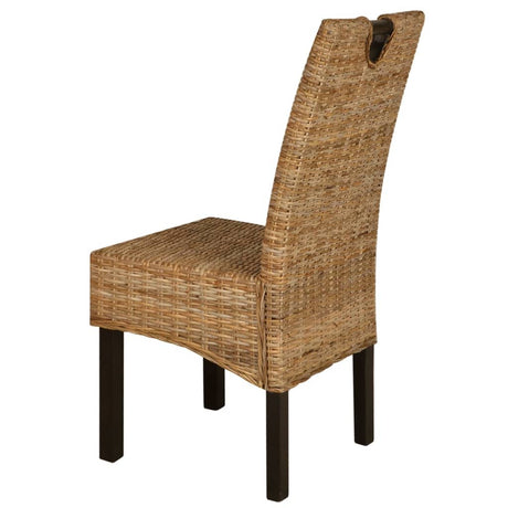 Dining Chair 2 Pcs Kubu Rattan Mango Wood