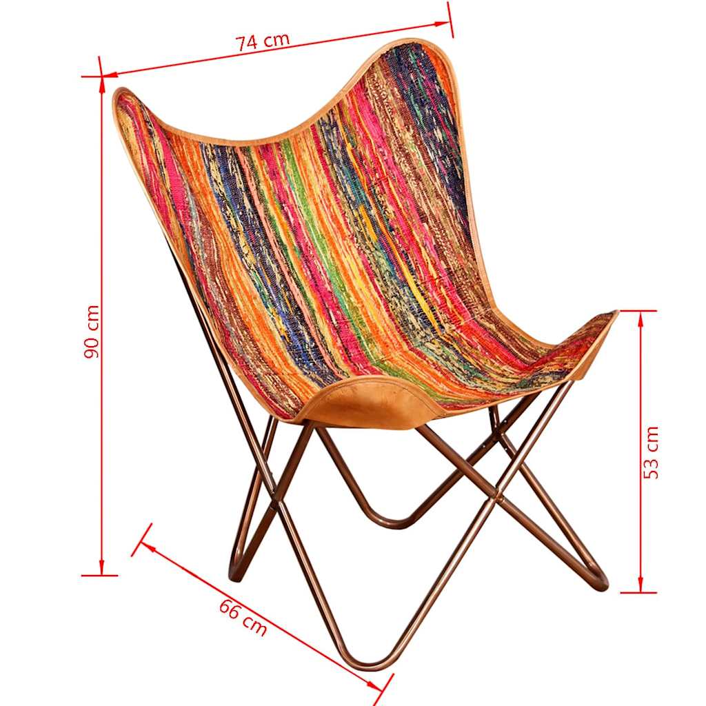 Butterfly Chair Chindi Fabric