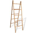 Double Towel Ladder With 5 Rungs Bamboo 50X160 Cm