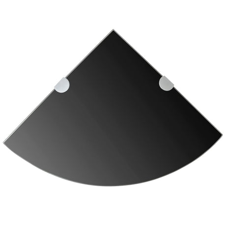 Corner Shelf With Chrome Supports Glass