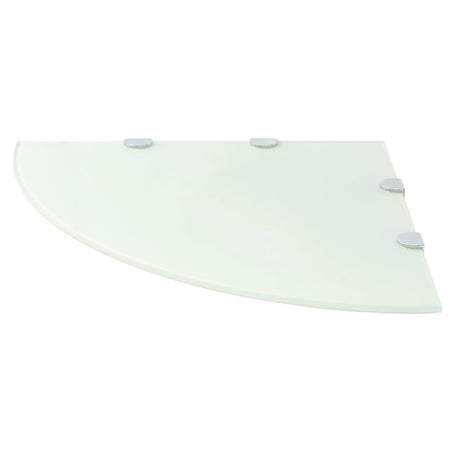 Corner Shelf With Chrome Supports Glass