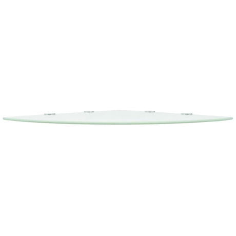 Corner Shelf With Chrome Supports Glass