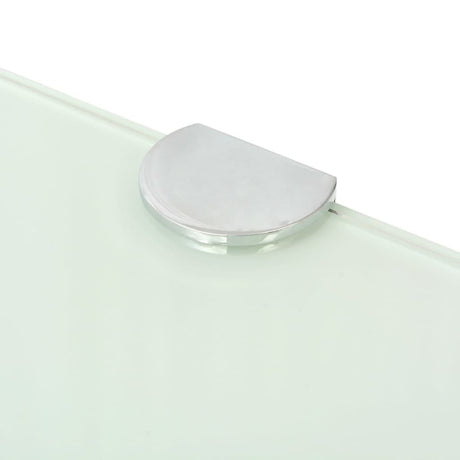 Corner Shelf With Chrome Supports Glass