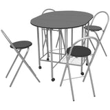 Five Piece Folding Dining Set Mdf
