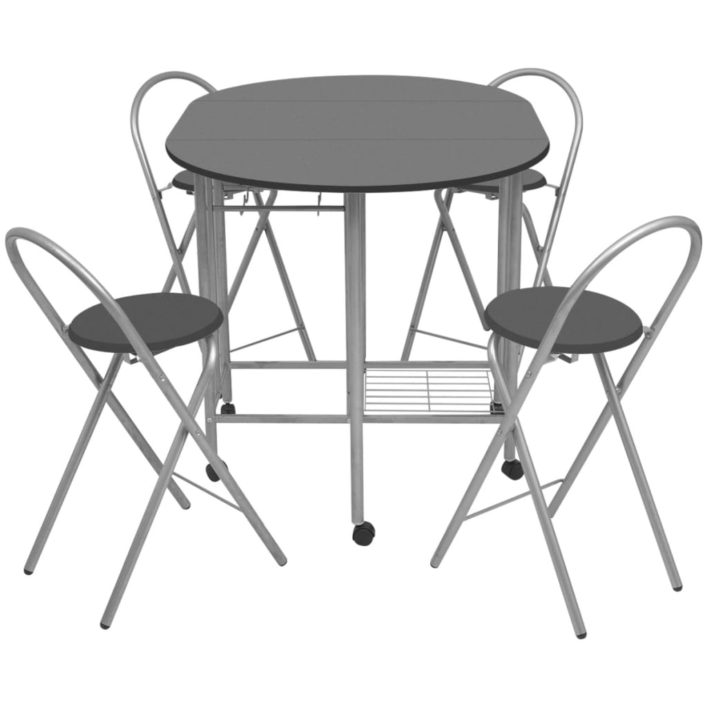 Five Piece Folding Dining Set Mdf
