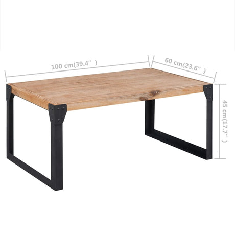 Coffee Table Solid Acacia Wood 100X60X45 Cm