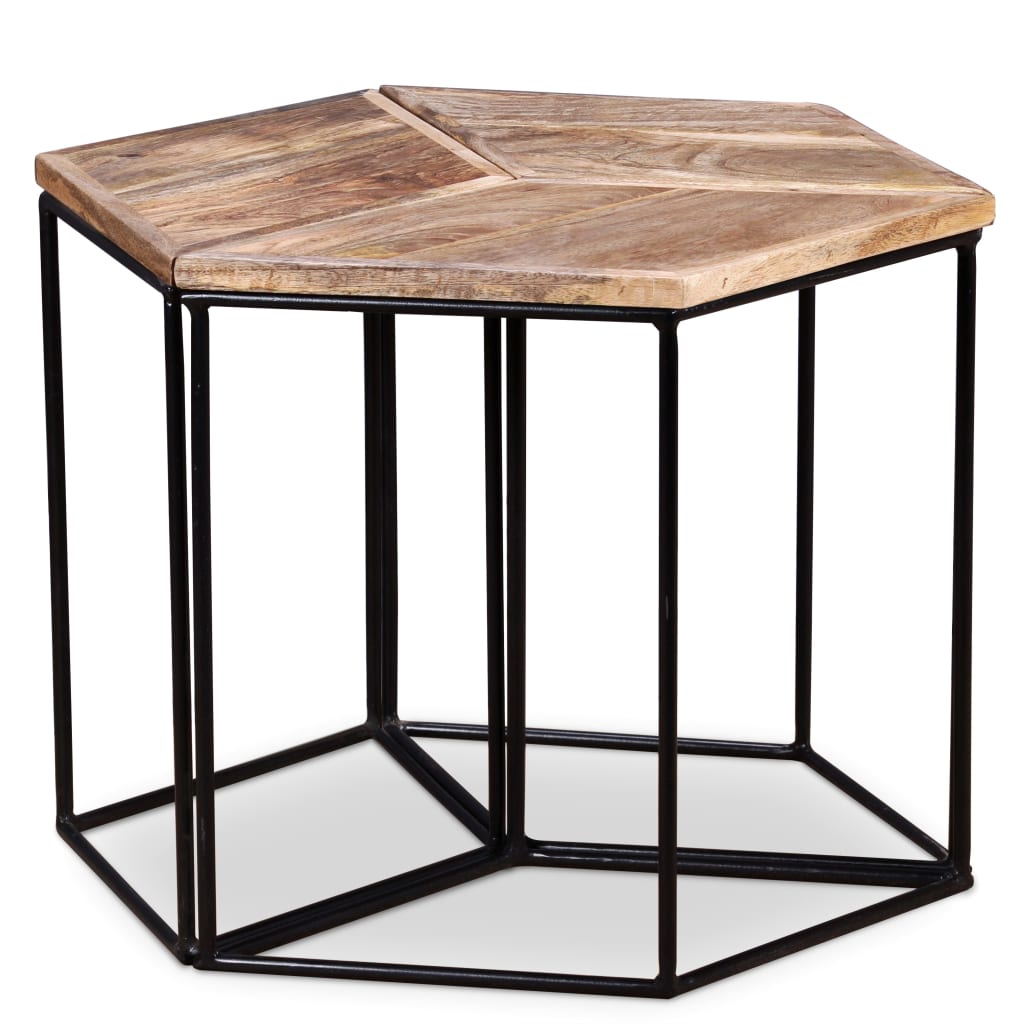 Coffee Table Solid Mango Wood 56X48X40 Cm
