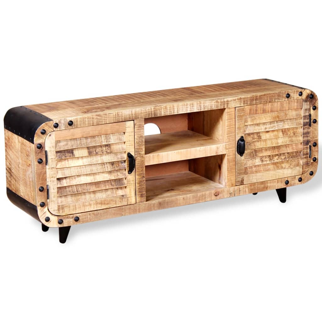 Tv Cabinet Rough Mango Wood 120X30X50 Cm