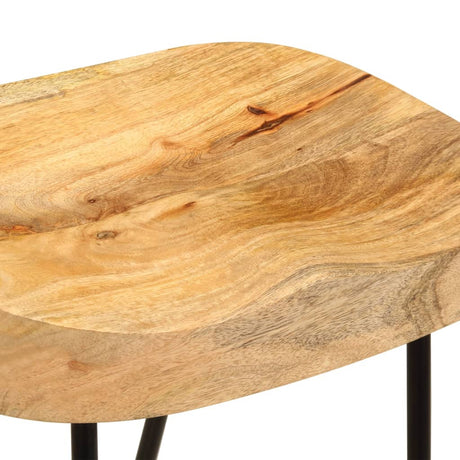 Bar Stools 2 Pcs Solid Mango Wood