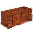 Two Piece Storage Chest Set Acacia Wood